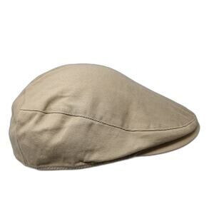 George Fitted Newsboy Cap Solid Beige XL Blank Casual Outdoor